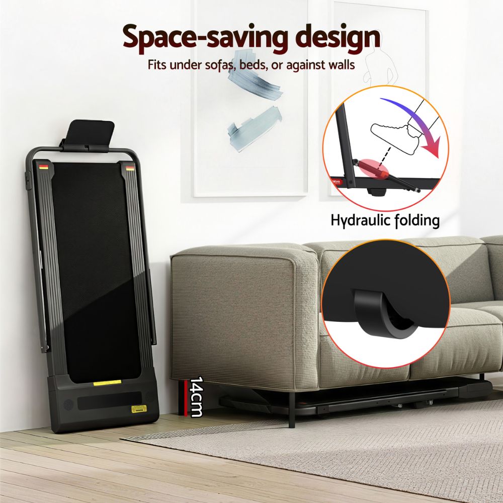 Everfit 400 Walking Pad with Tablet Holder Folded Storage Position
