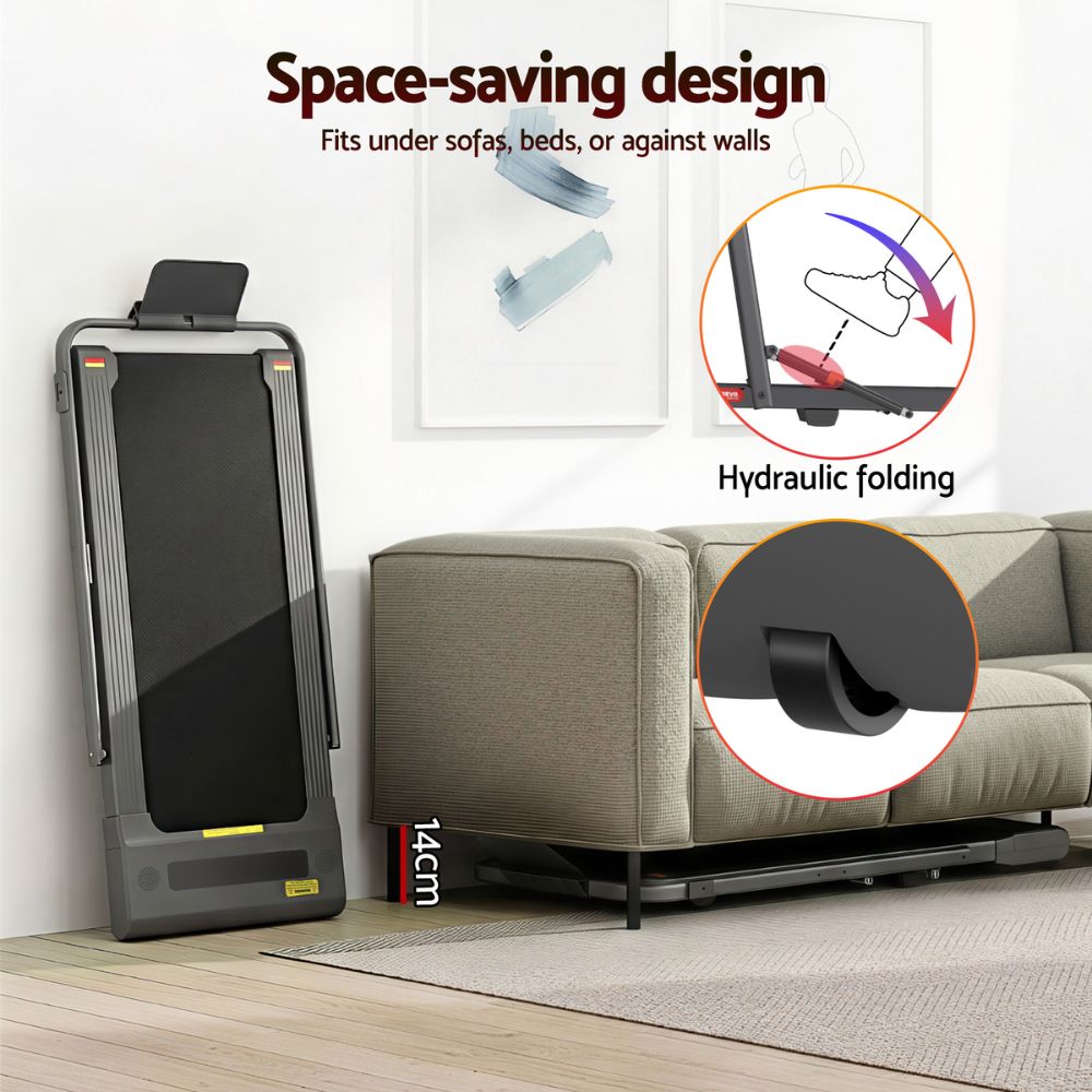 Everfit 400 Walking Pad with Tablet Holder Folded Storage Position