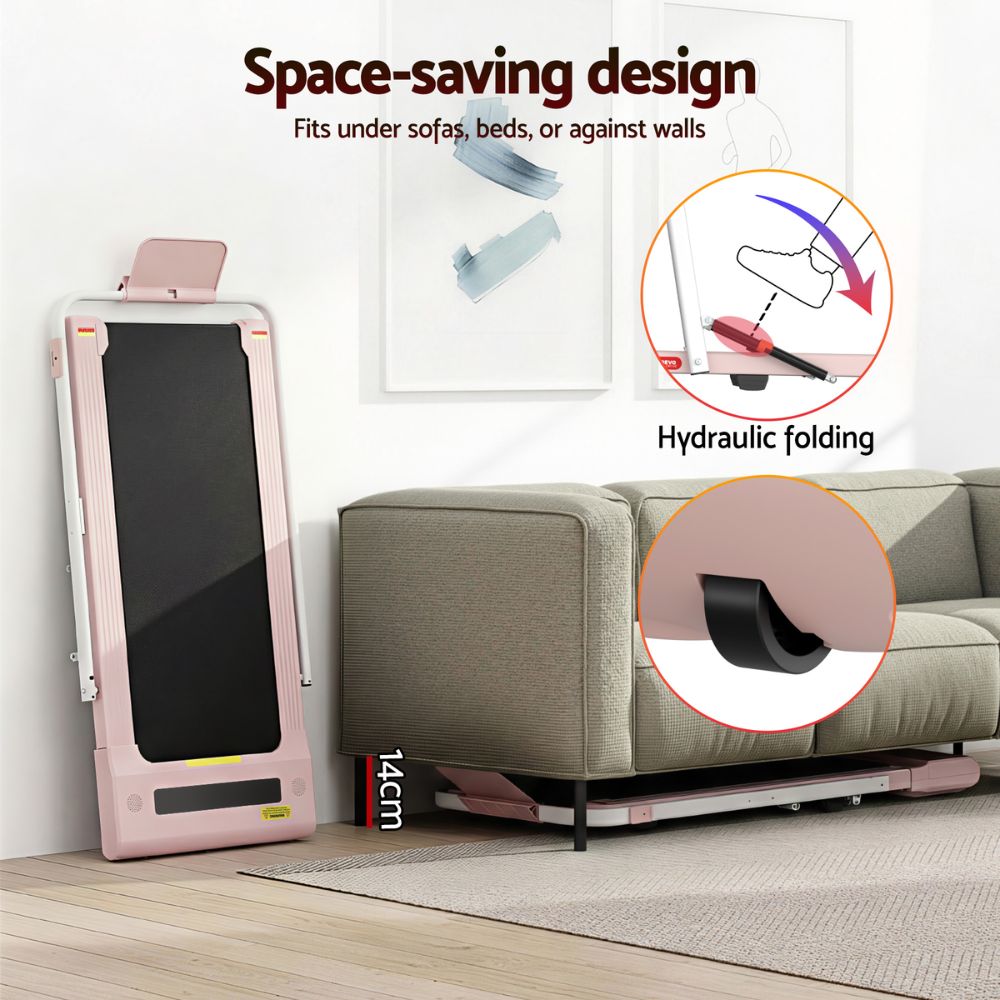 Everfit 400 Walking Pad with Tablet Holder Folded Storage Position
