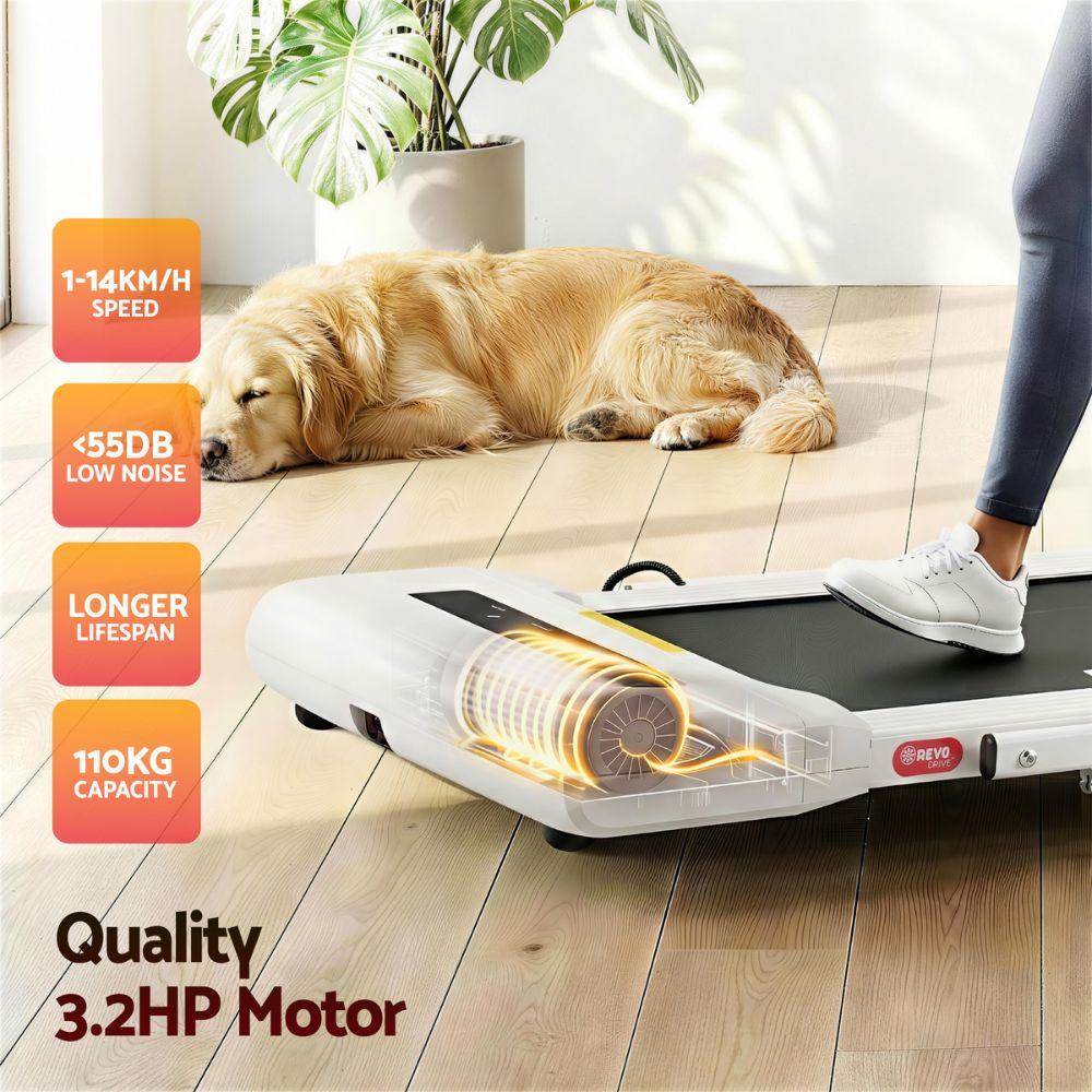 Everfit 400 Walking Pad with Tablet Holder - White