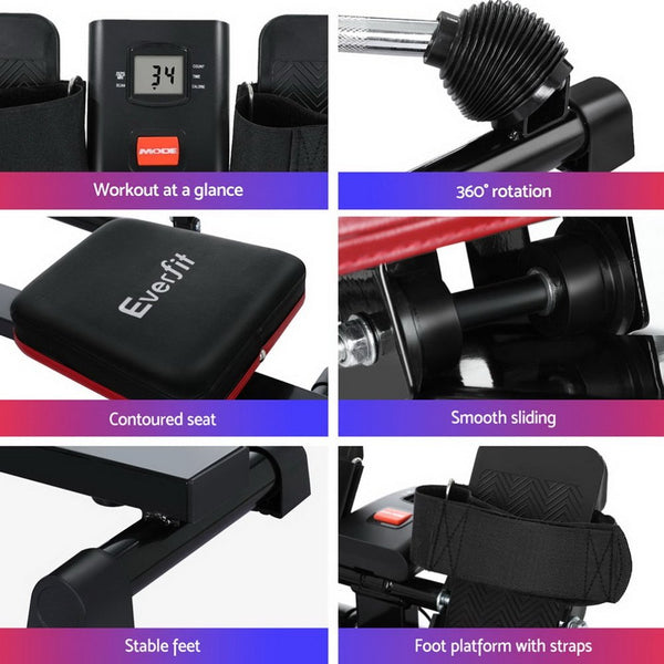 Everton Rowing Machine Everfit Hydraulic Rowing Machine - Cardio Online Superstore