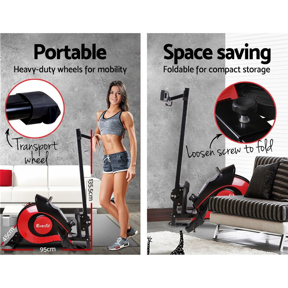 Everfit Magnetic Resistance Rowing Machine Folding Frame System