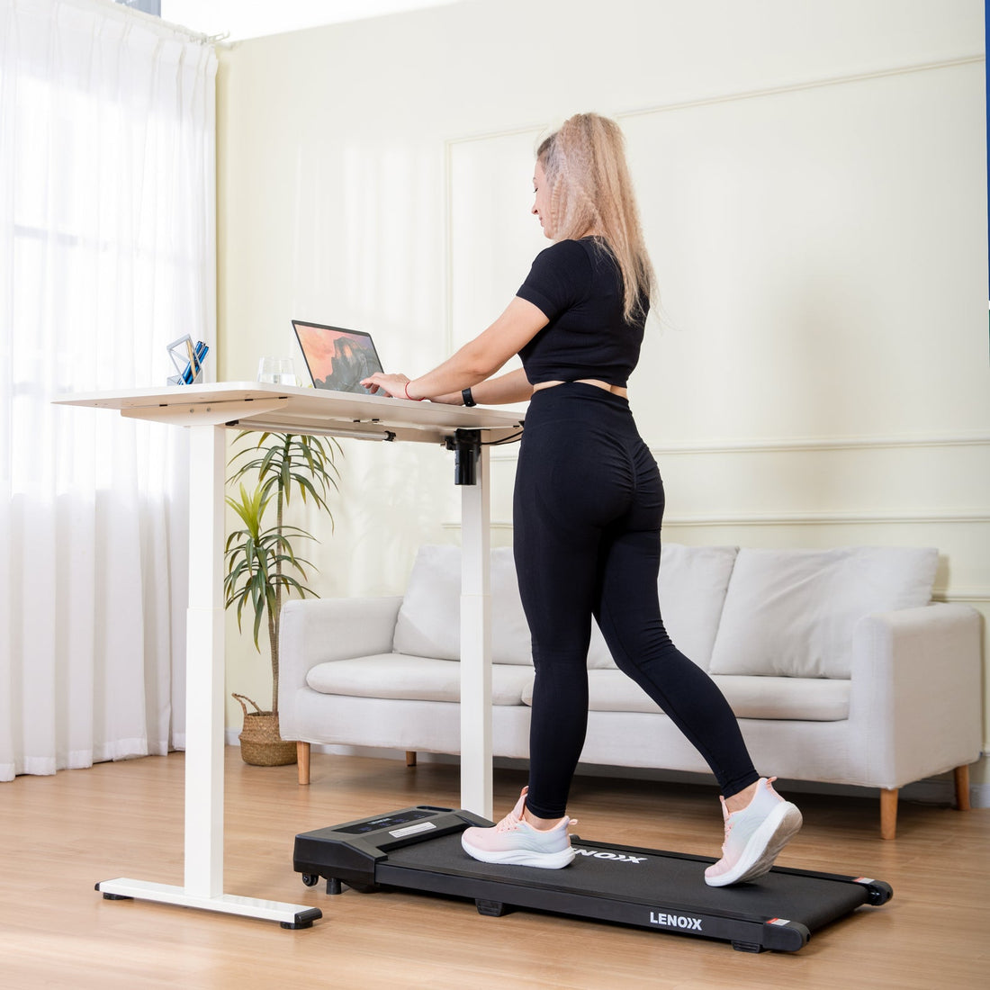 1.5 HP 52cm Electric Walking Pad Treadmill Full Product View