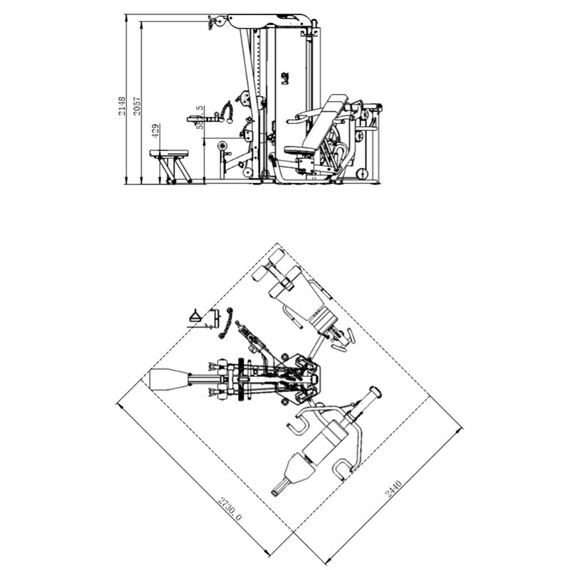 Impulse ES3000 Three-Station Gym