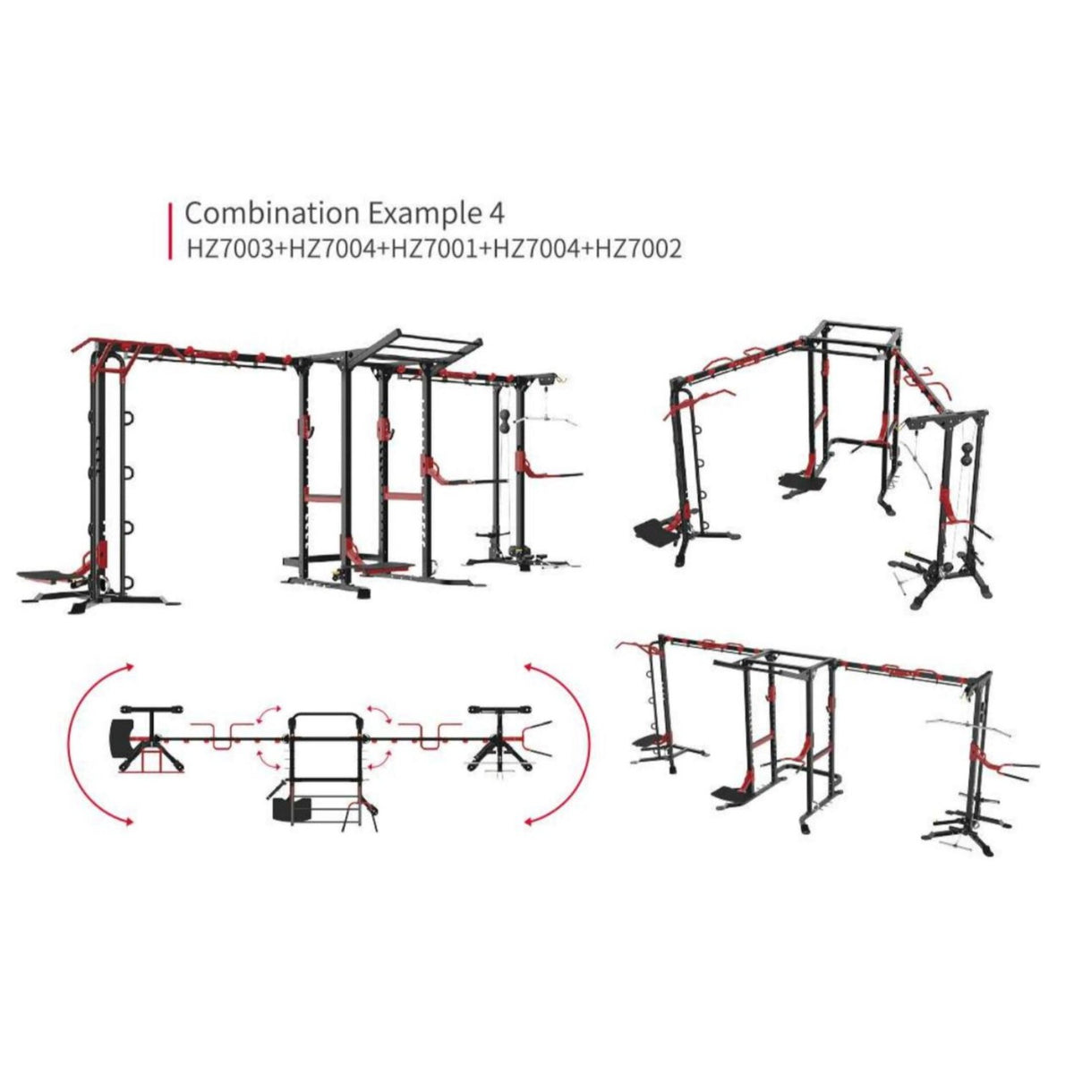 Impulse H-Zone Combo 4 with (Power Rack / Hi-Low Cable / Multi-Use Station)