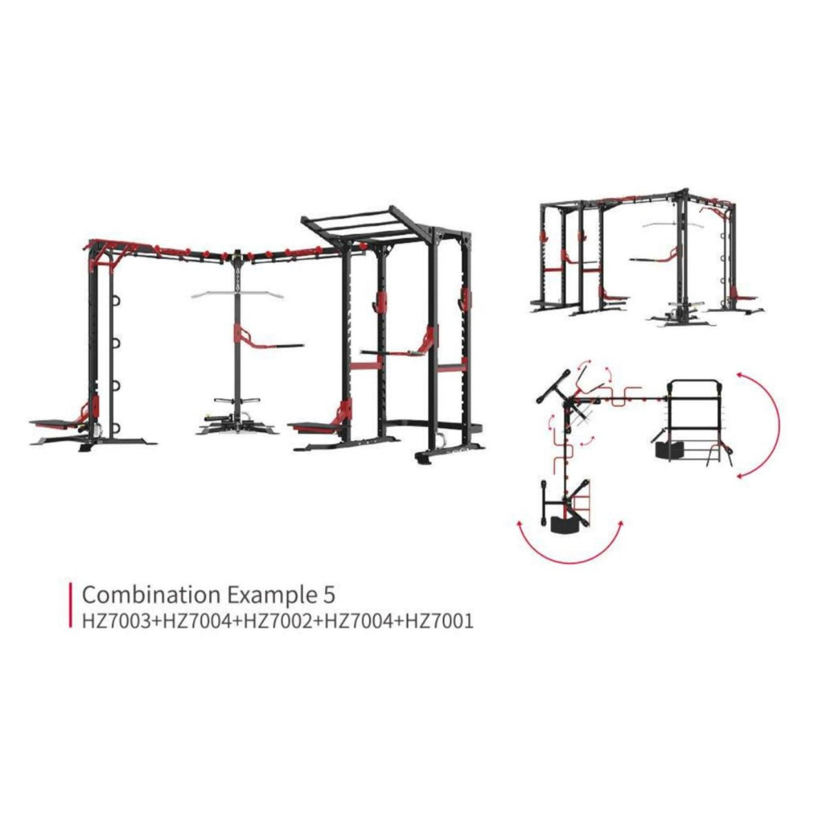 Impulse H-Zone Combo 5 (with Power Rack / Multi-Use Station / Hi Low Pulley)