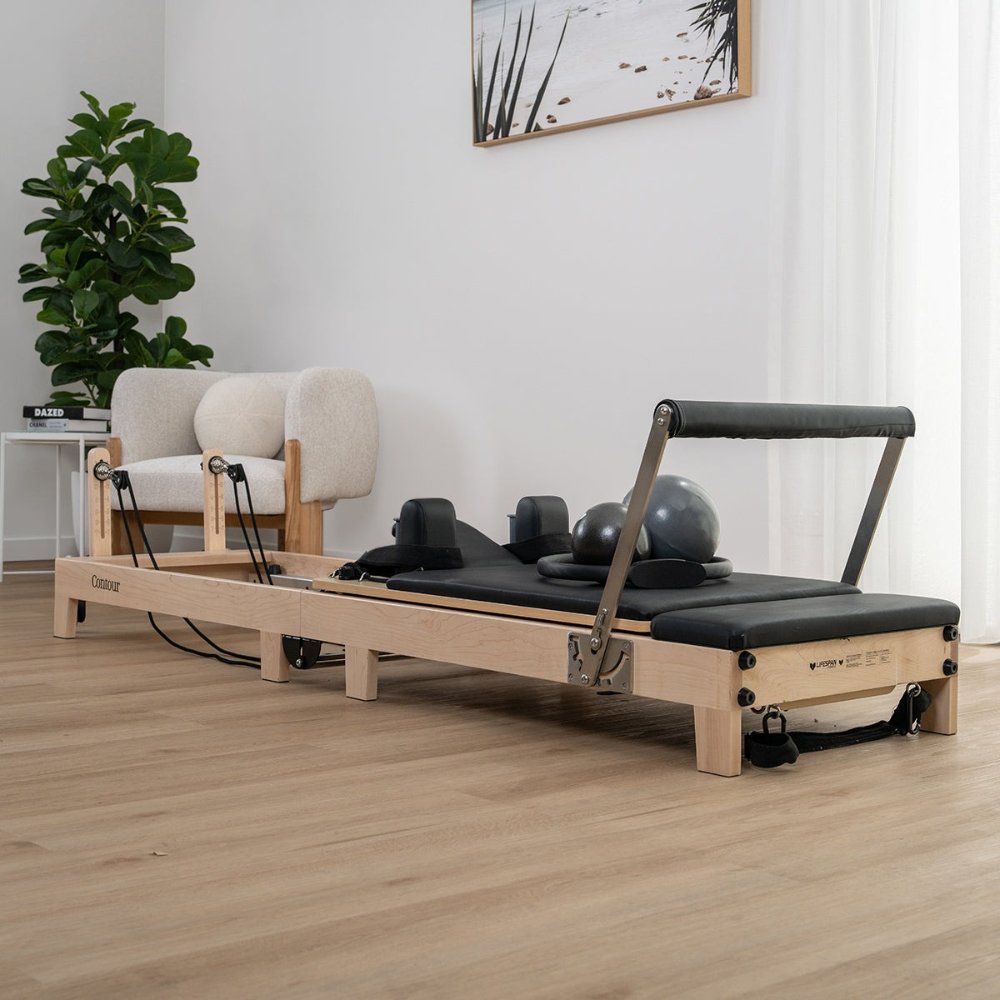 Lifespan Fitness Contour 2 Folding Wooden Pilates Reformer