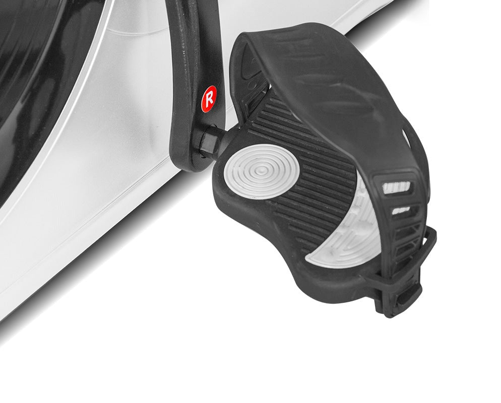 Lifespan Fitness EXC-100 Commercial Exercise Bike pedals come with durable foot straps