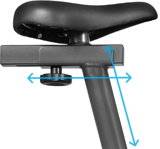 Lifespan Fitness EXER-58 Exercise Bike featuring adjustable seat and handlebars, ideal for home workouts and cardio fitness. Woman in athletic wear demonstrates ergonomic design.