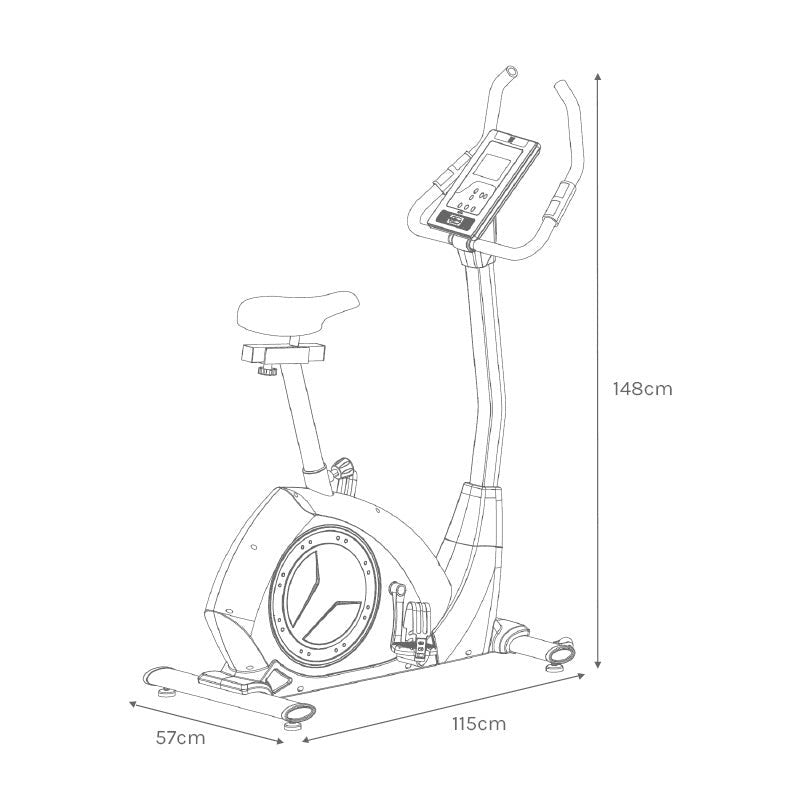 Lifespan Fitness EXER-80 Exercise Bike assembled dimensions