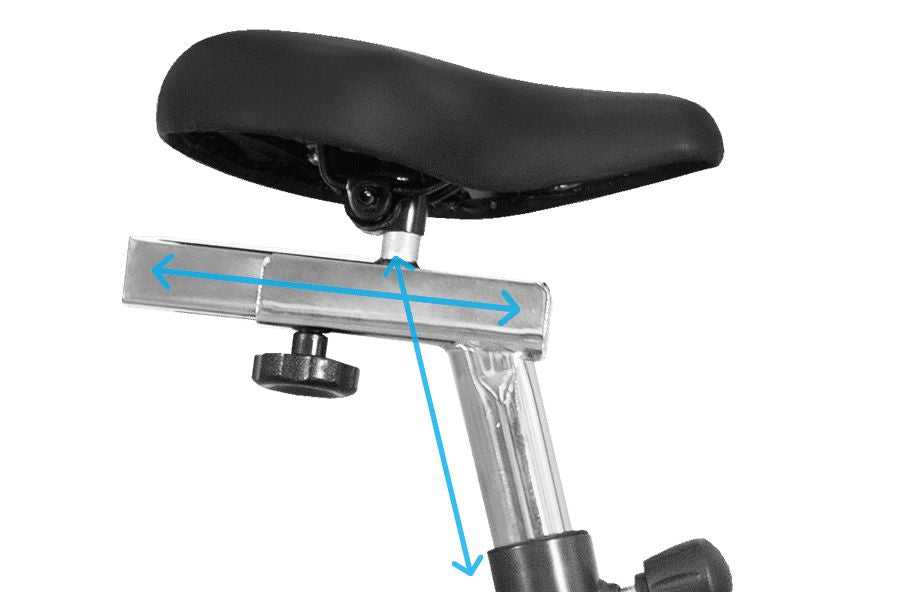 Lifespan Fitness EXER-80 Exercise Bike seat is adjustable forwards, backwards, up and down