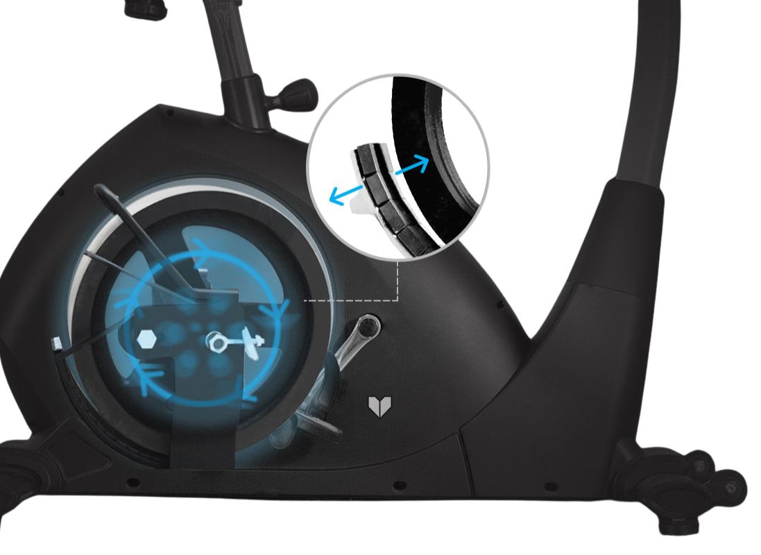 Lifespan Fitness EXER-80 Exercise Bike with clear digital display showing speed, time, distance, and calories, designed for home workouts and fitness enthusiasts.