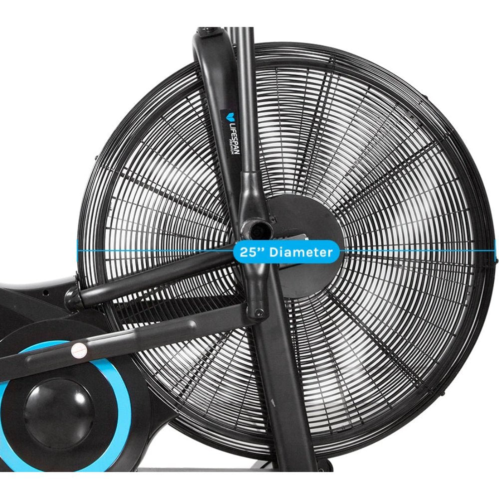 Lifespan Fitness EXER-90H Air Bike has a 25" diameter steel fan
