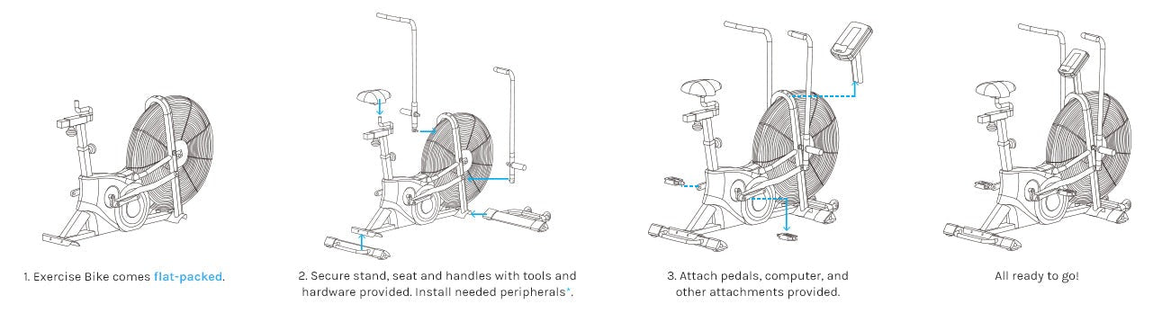 Lifespan Fitness EXER-90H Air Bike assembly process