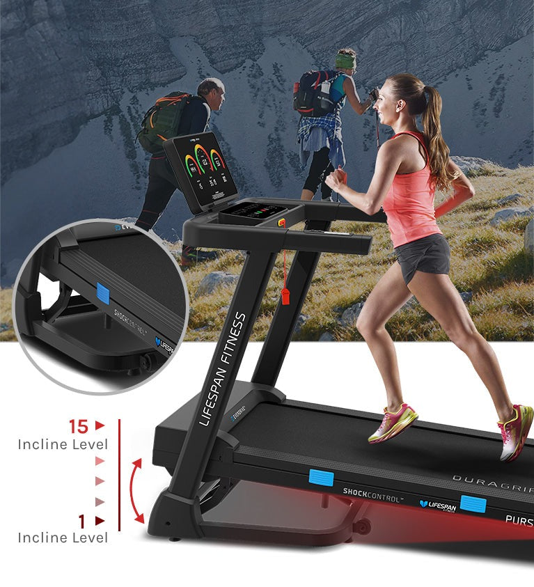 The Pursuit 4 has 15 levels of automatic incline