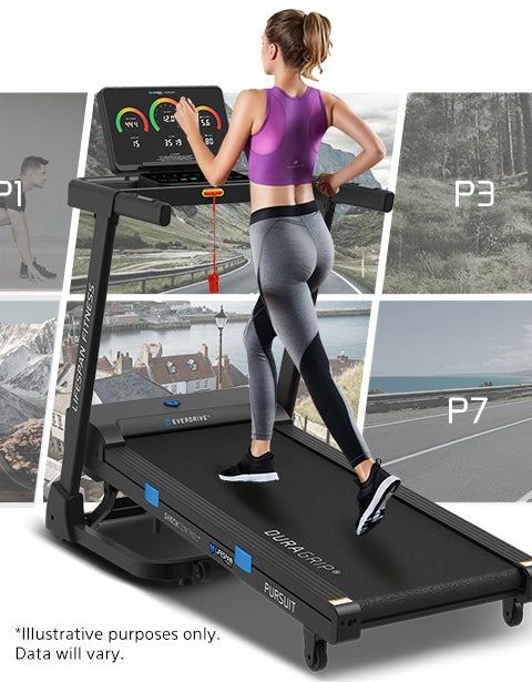 Lifespan Fitness Pursuit 4 Treadmill with pre-set workout programs for personalized fitness training.