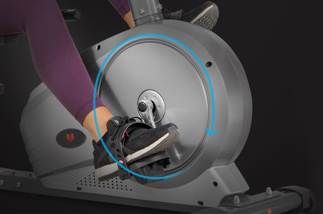 Close-up of the ergonomic mesh backrest and padded seat of the Lifespan Fitness RC-81 Recumbent Bike, designed for comfortable and effective indoor cycling workouts.