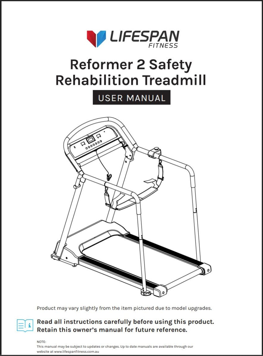 Lifespan Fitness Reformer 2 Rehabilitation Treadmill