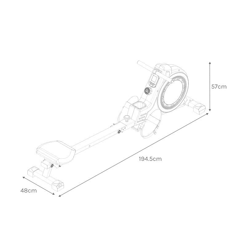 Lifespan Rower-445 Rowing Machine dimensions