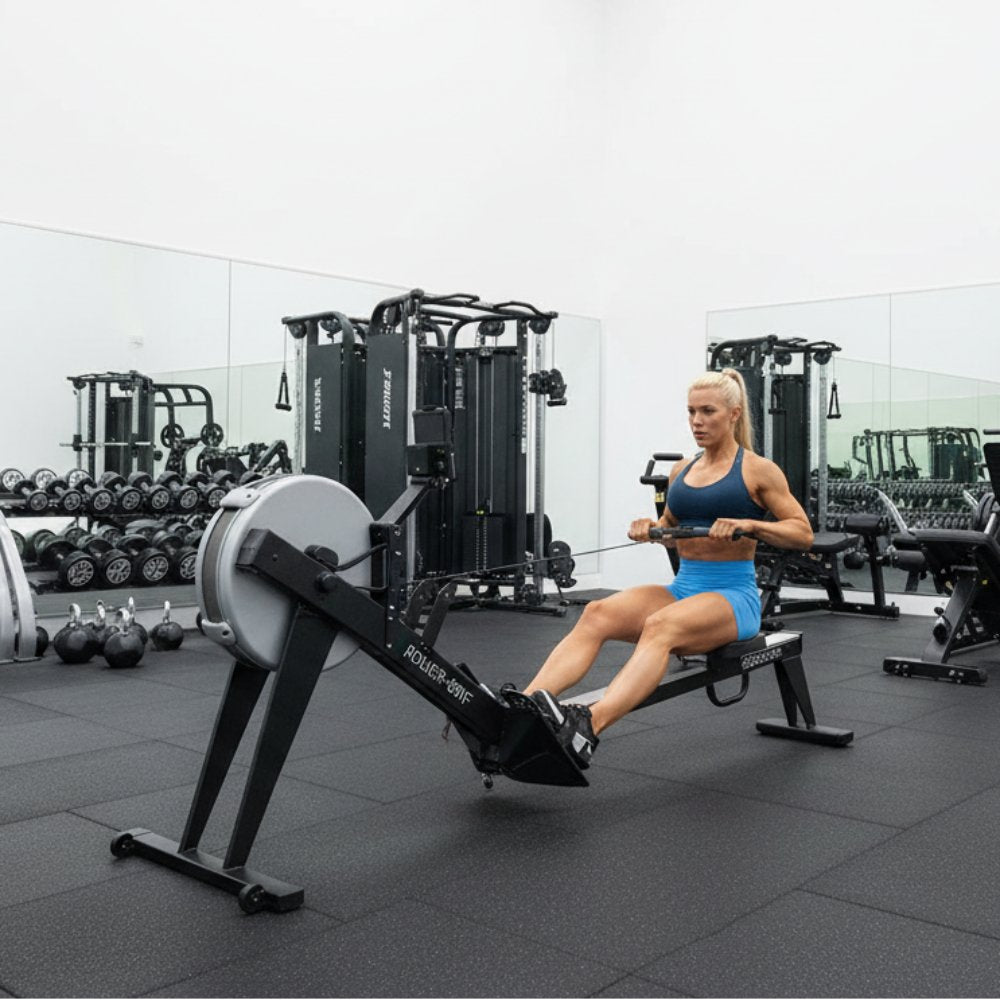M2 Machine Rowing Lifespan Fitness ROWER-801F Air & Magnetic Commercial Rowing Machine ...