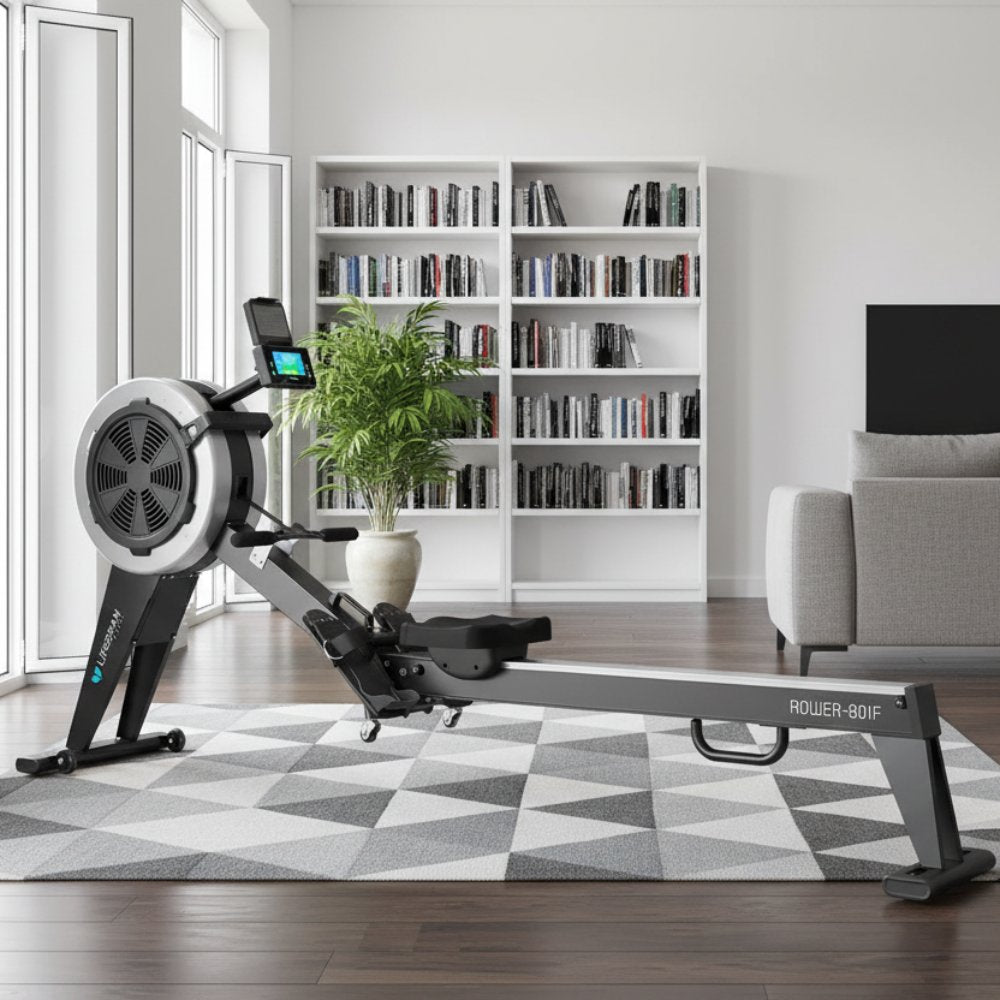Light Commercial Rowing Machine Lifespan Fitness ROWER-801F Air & Magnetic Commercial Rowing Machine ...