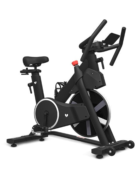Lifespan Fitness SM420 Spin Bike demonstrating adjustable handlebars and seat for customized riding position.
