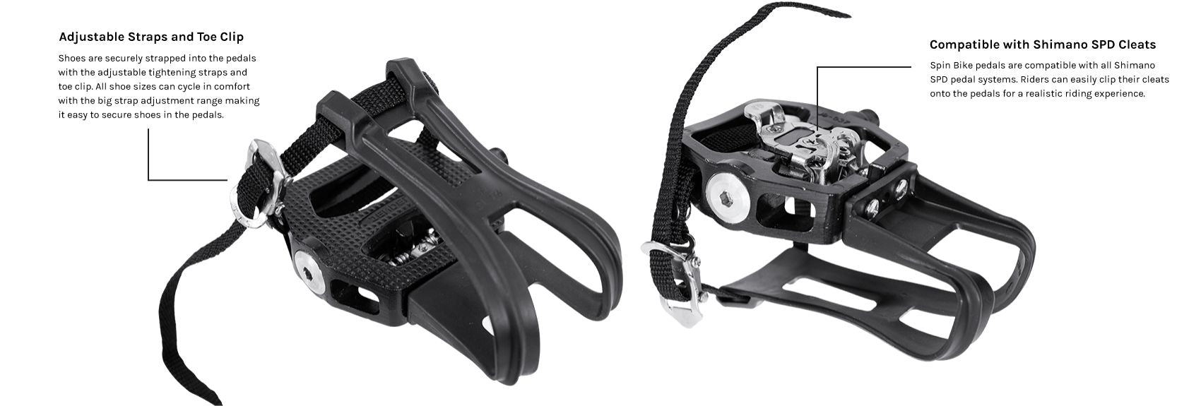 Dual Sided pedals with SPD cleats
