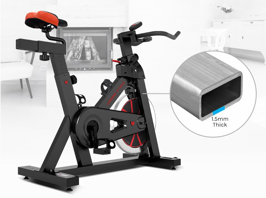 Lifespan Fitness SP-310 M2 Spin Bike featuring adjustable seat, responsive resistance, and durable construction for effective indoor cycling workouts.