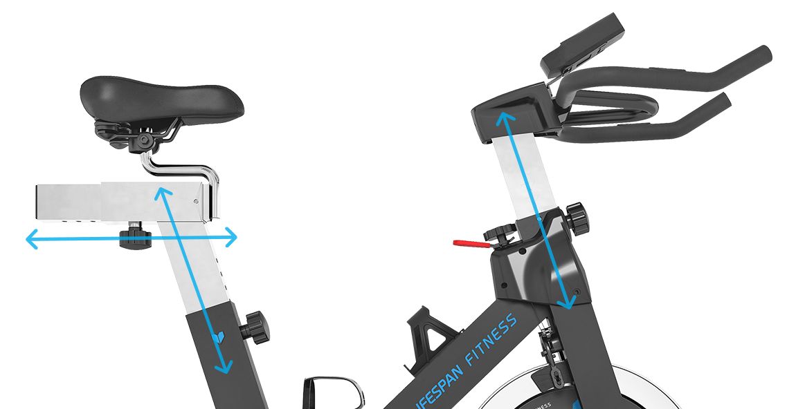 Lifespan Fitness SP-460 M2 Spin Bike console showing digital display metrics including time, distance, speed, and pulse for effective indoor cycling workouts.