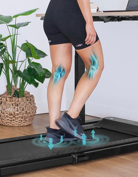 Lifespan Fitness V-FOLD Treadmill showcasing adaptive speed control feature.