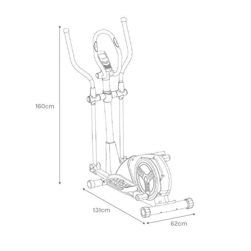 Lifespan Fitness X-22 Cross Trainer assembled dimensions