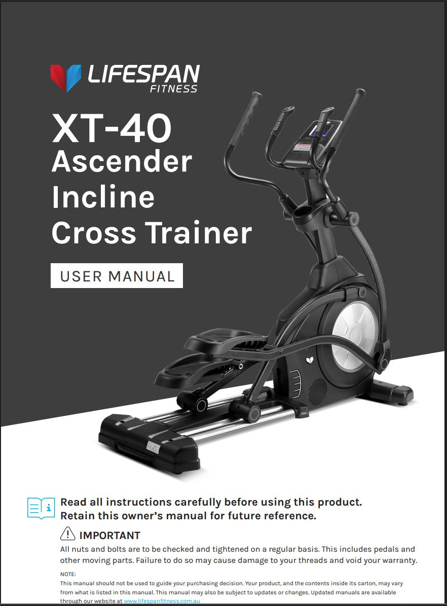 Lifespan Fitness XT-40 Ascender Incline Cross Trainer
