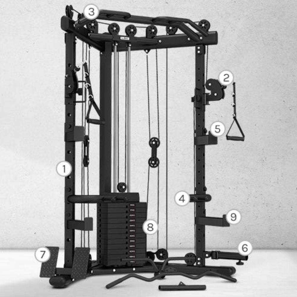 LSG GRK-110 Space Saving Multi Function Rack with 74kg Cable Crossover