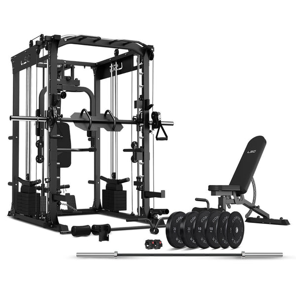 LSG GRK200 10-in-1 Home Gym Station, Power Rack, Smith Machine and Cab ...