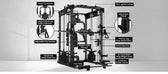 LSG GRK200 10-in-1 Home Gym Station, Power Rack, Smith Machine and Cable Crossover + 90kg Olympic Barbell Weight Plate Set