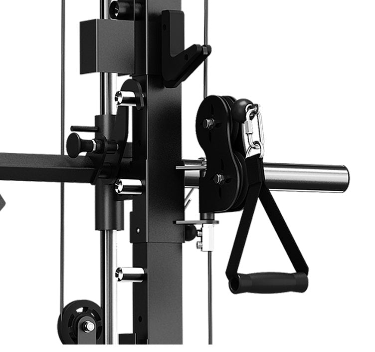 LSG GRK200 10-in-1 Home Gym Station, Power Rack, Smith Machine and Cable Crossover + 90kg Olympic Barbell Weight Plate Set