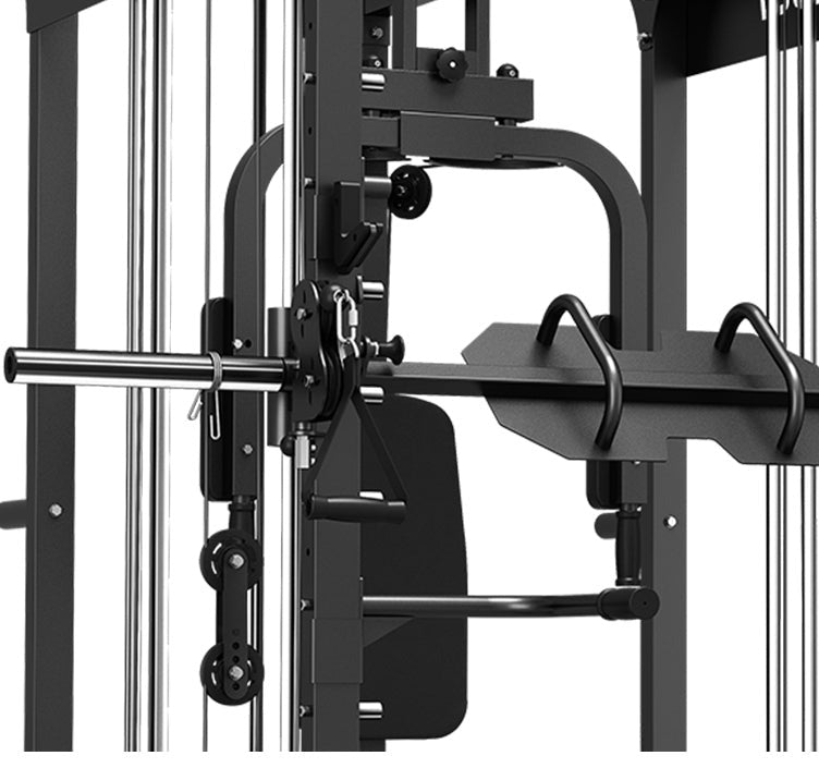 LSG GRK200 10-in-1 Home Gym Station, Power Rack, Smith Machine and Cable Crossover + 90kg Olympic Barbell Weight Plate Set