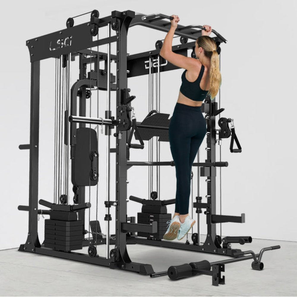 LSG GRK200 10-in-1 Home Gym Station, Power Rack, Smith Machine and Cable Crossover