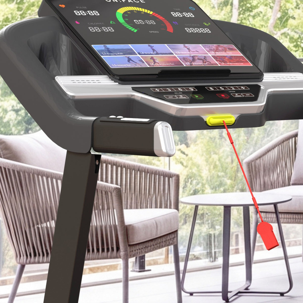 The SOYO 5 LED console and handrail controls