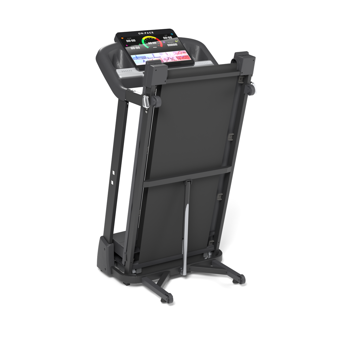 The SOYO 5 folded upright, seen from the front left