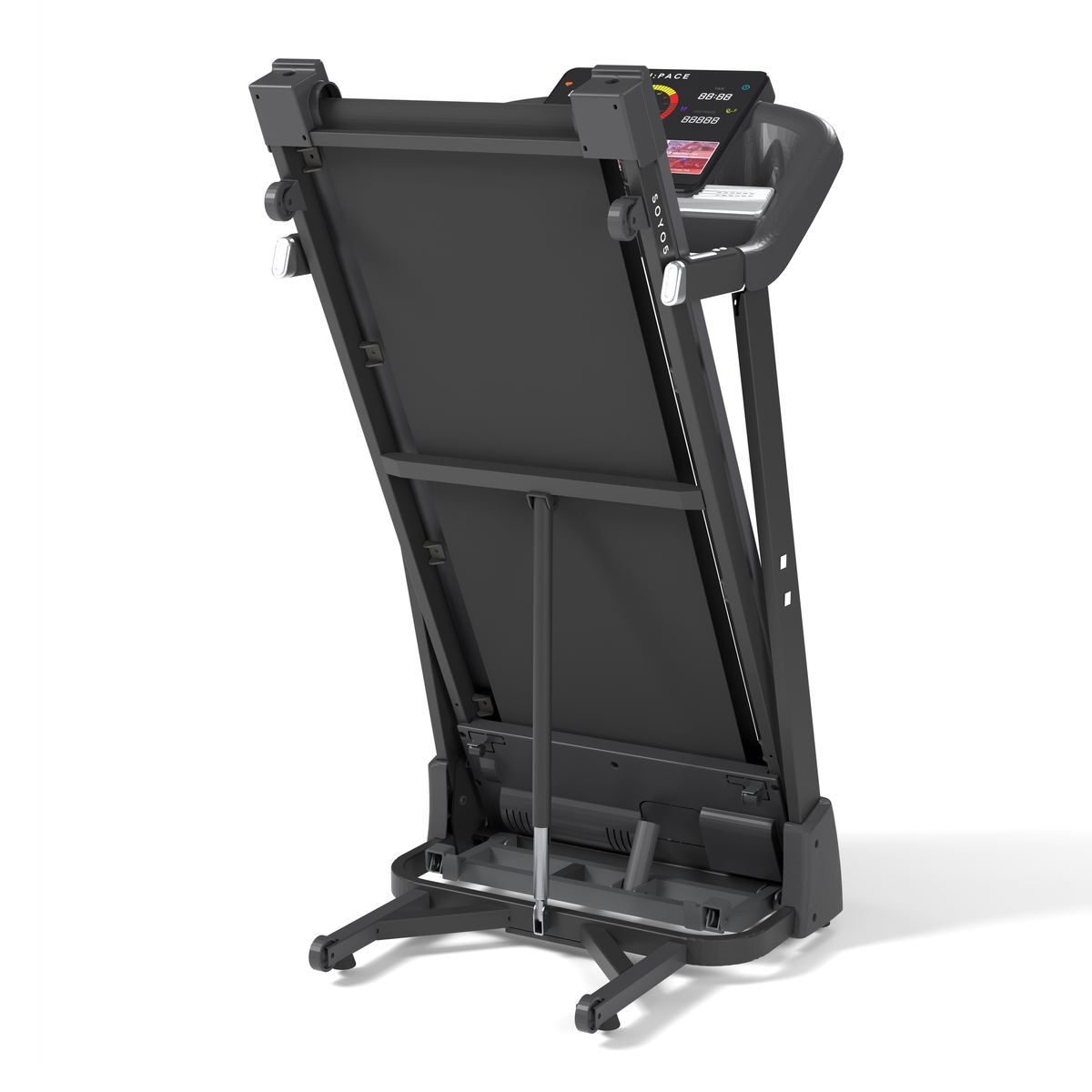 The SOYO 5 folded upright, seen from the rear right