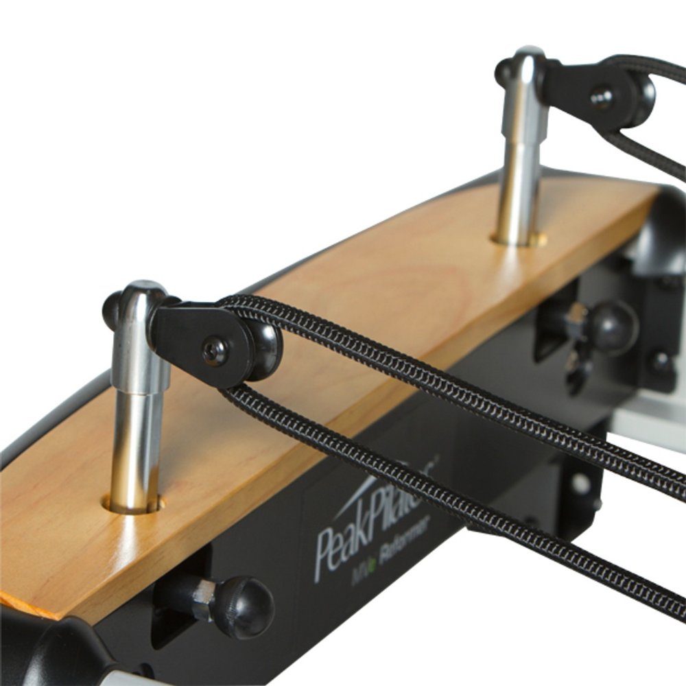 Stackable design of the Peak Pilates MVe® Reformer and Tower.