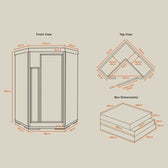 ReGen8 Duo Corner - 2 Person 2200W Infrared Sauna