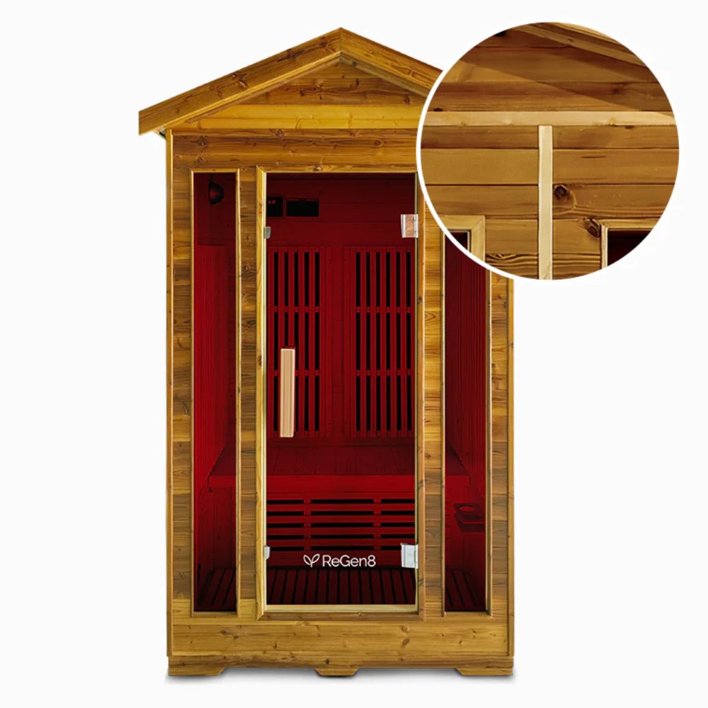 ReGen8 Duo Outdoor - 2 Person Infrared Sauna (Natural)