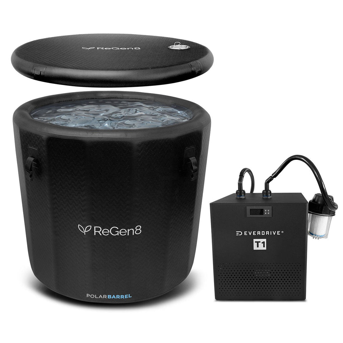 Regen8 PolarBarrel 340L Cold Plunge Ice Bath with T1 Chiller Unit (280W, 3°C)