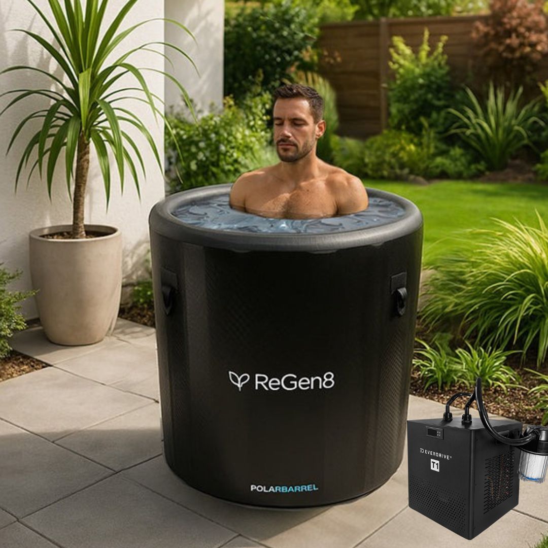 Regen8 PolarBarrel 340L Cold Plunge Ice Bath with T1 Chiller Unit (280W, 3°C)