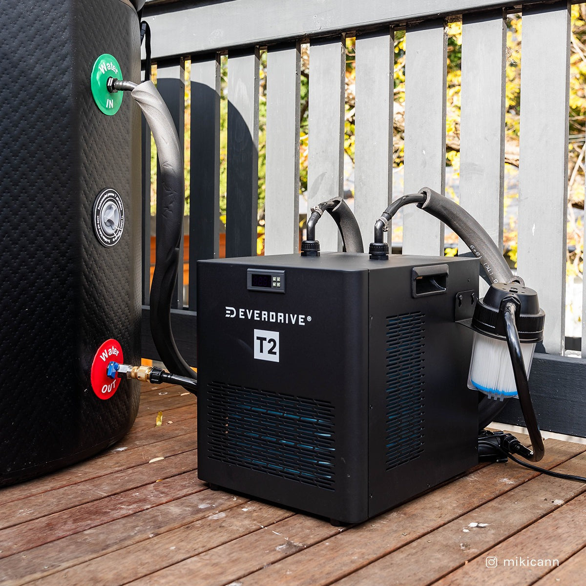 Regen8 PolarBarrel 340L Cold Plunge Ice Bath with T2 Ultra-Fast Chiller Unit (510W, 2°C)