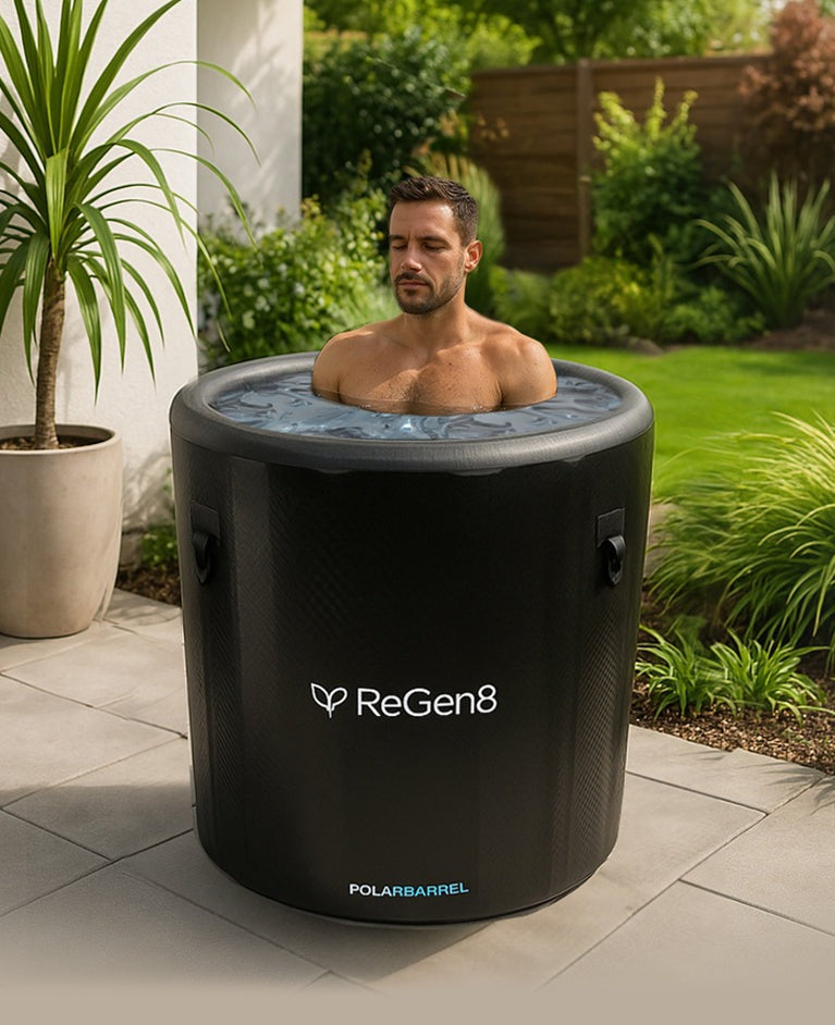 Regen8 PolarBarrel 340L Cold Plunge Ice Bath with T2 Ultra-Fast Chiller Unit (510W, 2°C)