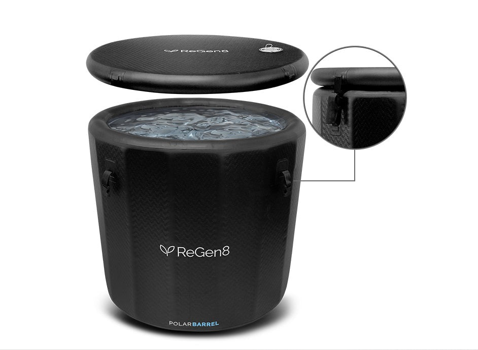 Regen8 PolarBarrel 340L Cold Plunge Ice Bath with T2 Ultra-Fast Chiller Unit (510W, 2°C)