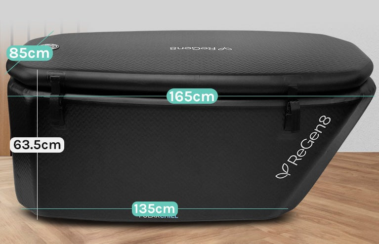 Regen8 PolarChill 470L Cold Plunge Ice Bath with T2 Ultra-Fast Chiller Unit (510W, 2°C)